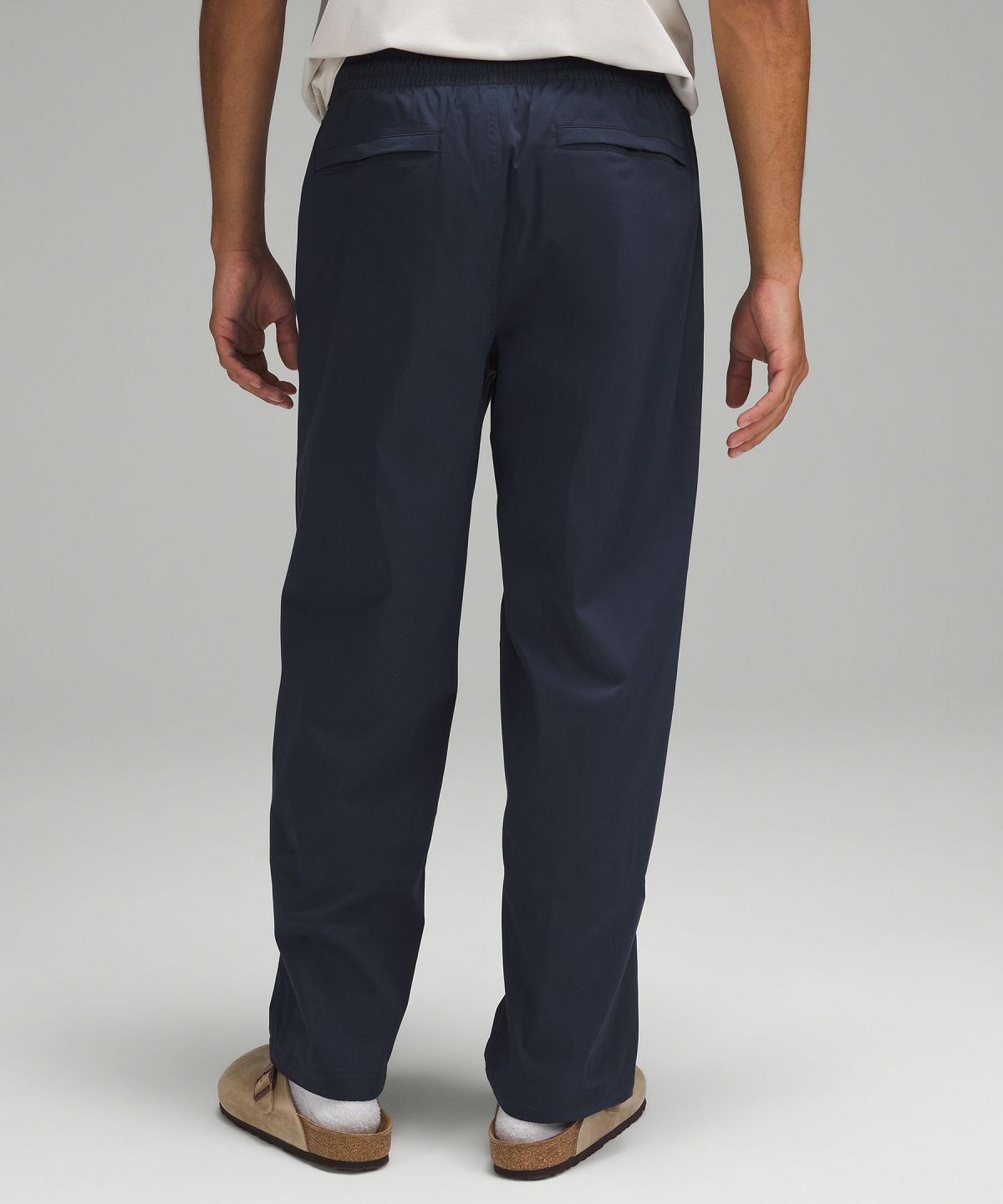 Pantaloni Uomo Lululemon Poplin Relaxed-Fit Blu Marino | IT_LuLu97412