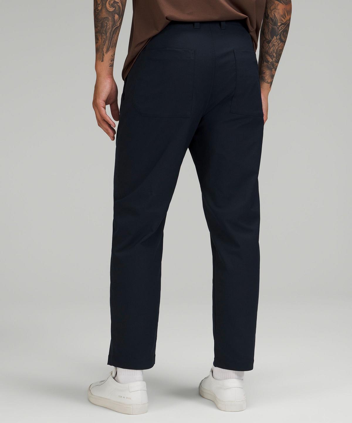 Pantaloni Uomo Lululemon Relaxed-Tapered Smooth Twill Blu Marino | IT_LuLu78675