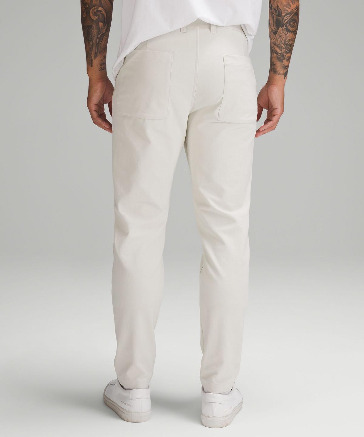 Pantaloni Uomo Lululemon Slim-Tapered Heavy Twill Beige Bianche | IT_LuLu64266