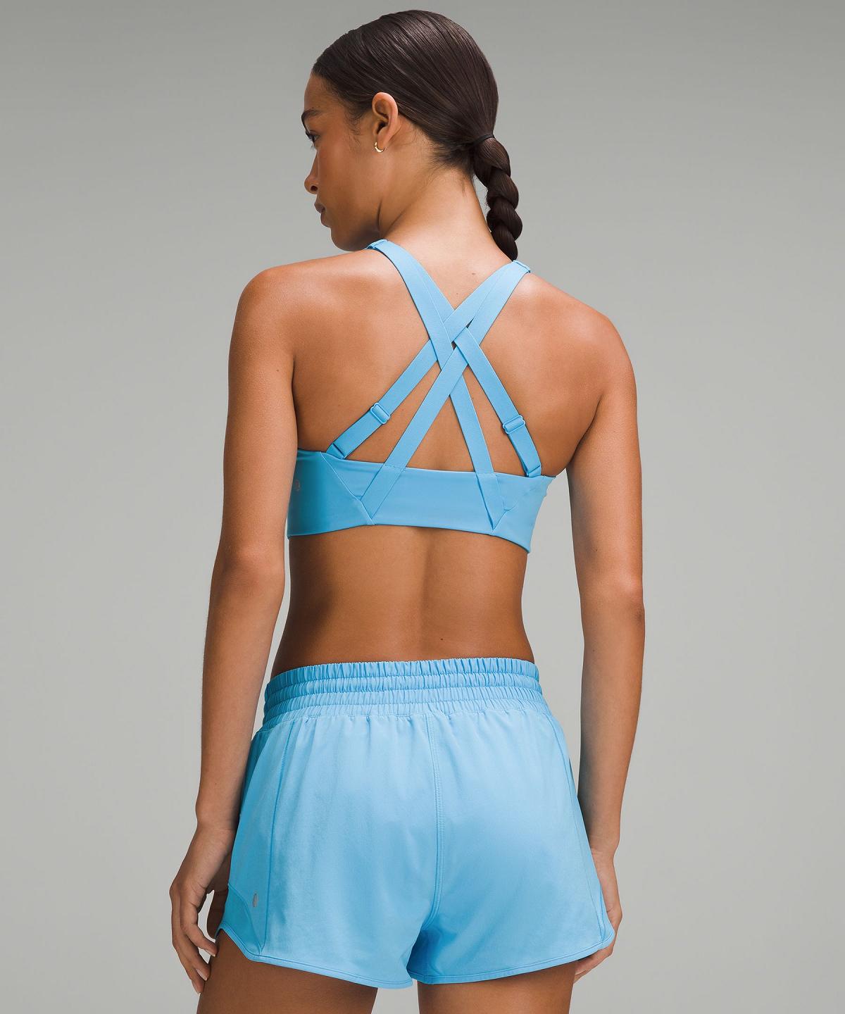 Reggiseno Sportivo Donna Lululemon Energy High Support Zip-Front Blu Corallo | IT_LuLu80216