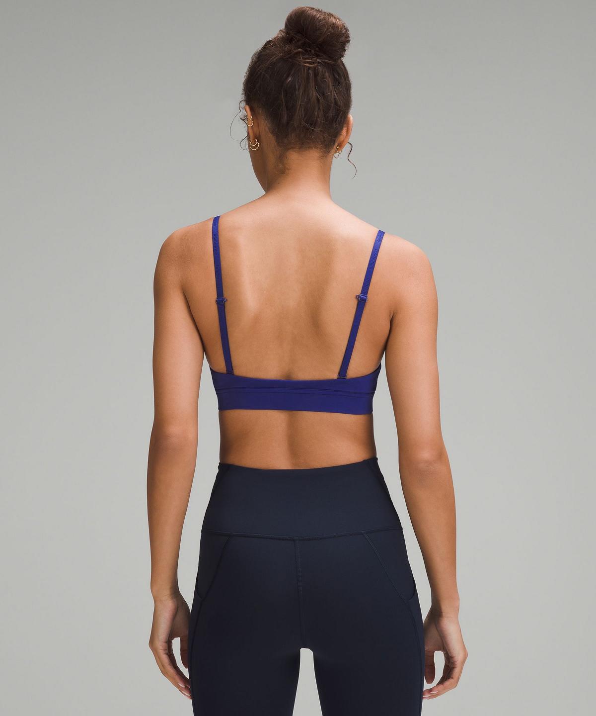 Reggiseno Sportivo Donna Lululemon License to Train Triangle Light Support, A/B Cup Blu | IT_LuLu40263