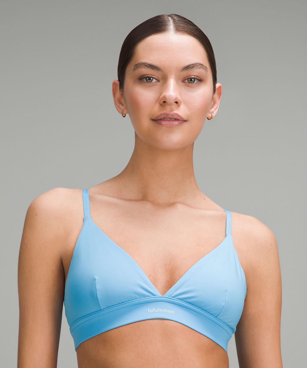 Reggiseno Sportivo Donna Lululemon License to Train Triangle Blu Corallo | IT_LuLu23992