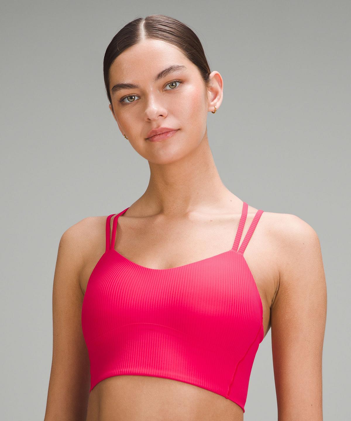 Reggiseno Sportivo Donna Lululemon Like a Cloud Ribbed Longline Rosse | IT_LuLu59735