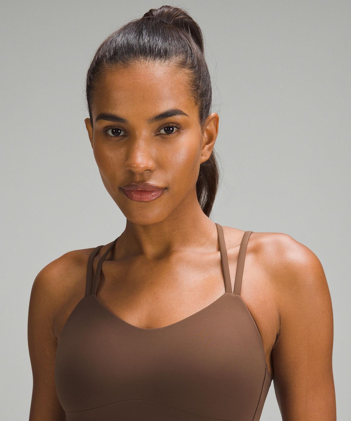 Reggiseno Sportivo Donna Lululemon Like a Cloud Longline Marroni | IT_LuLu92828