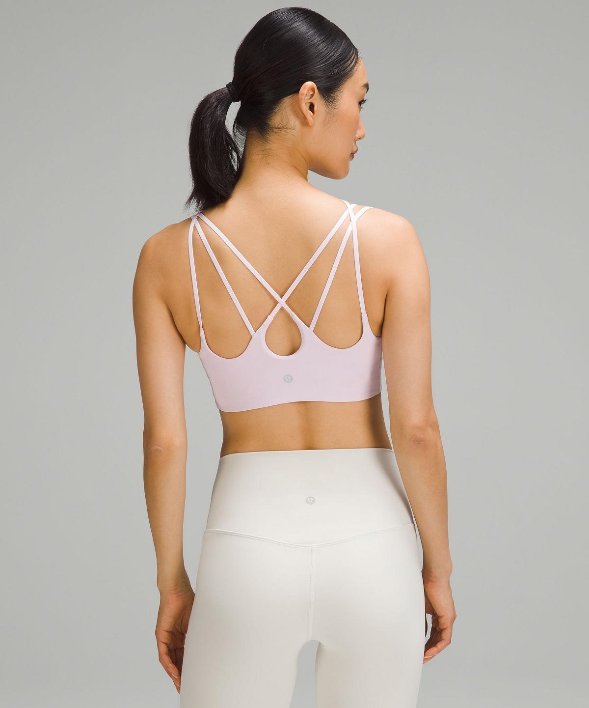 Reggiseno Sportivo Donna Lululemon Ribbed Nulu Strappy Yoga Rosa | IT_LuLu77748