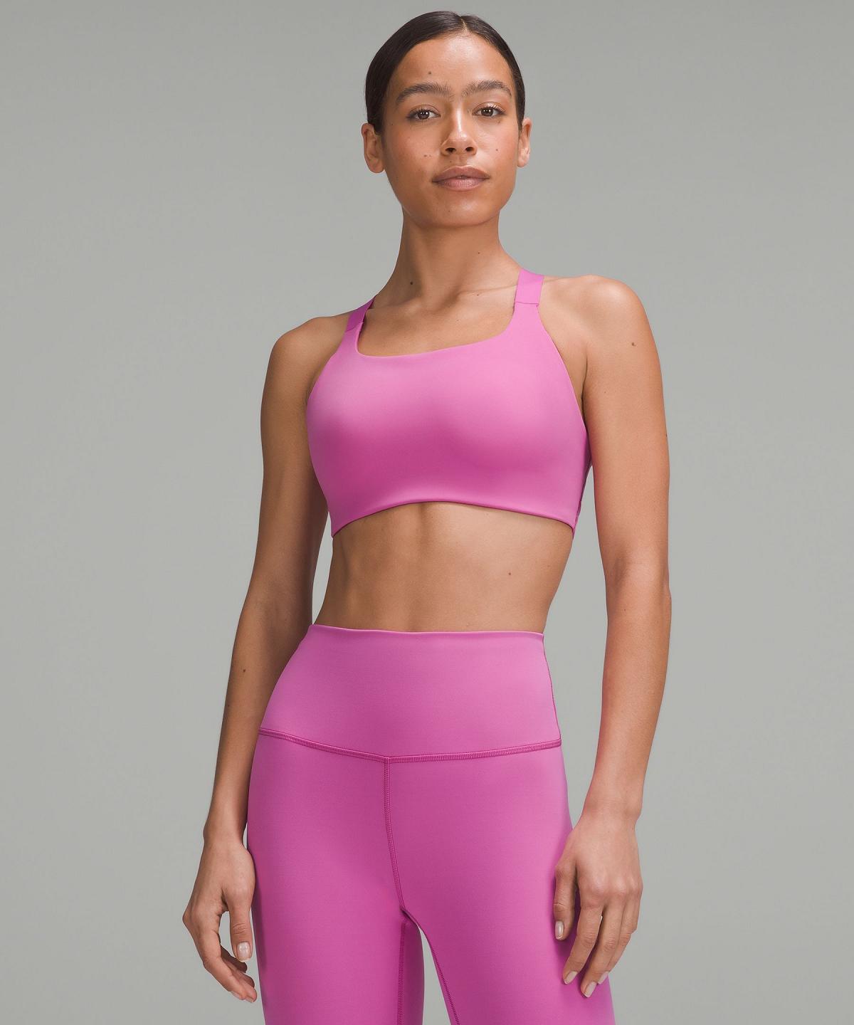 Reggiseno Sportivo Donna Lululemon Ultralu Square-Neck Workout Rosa | IT_LuLu25961