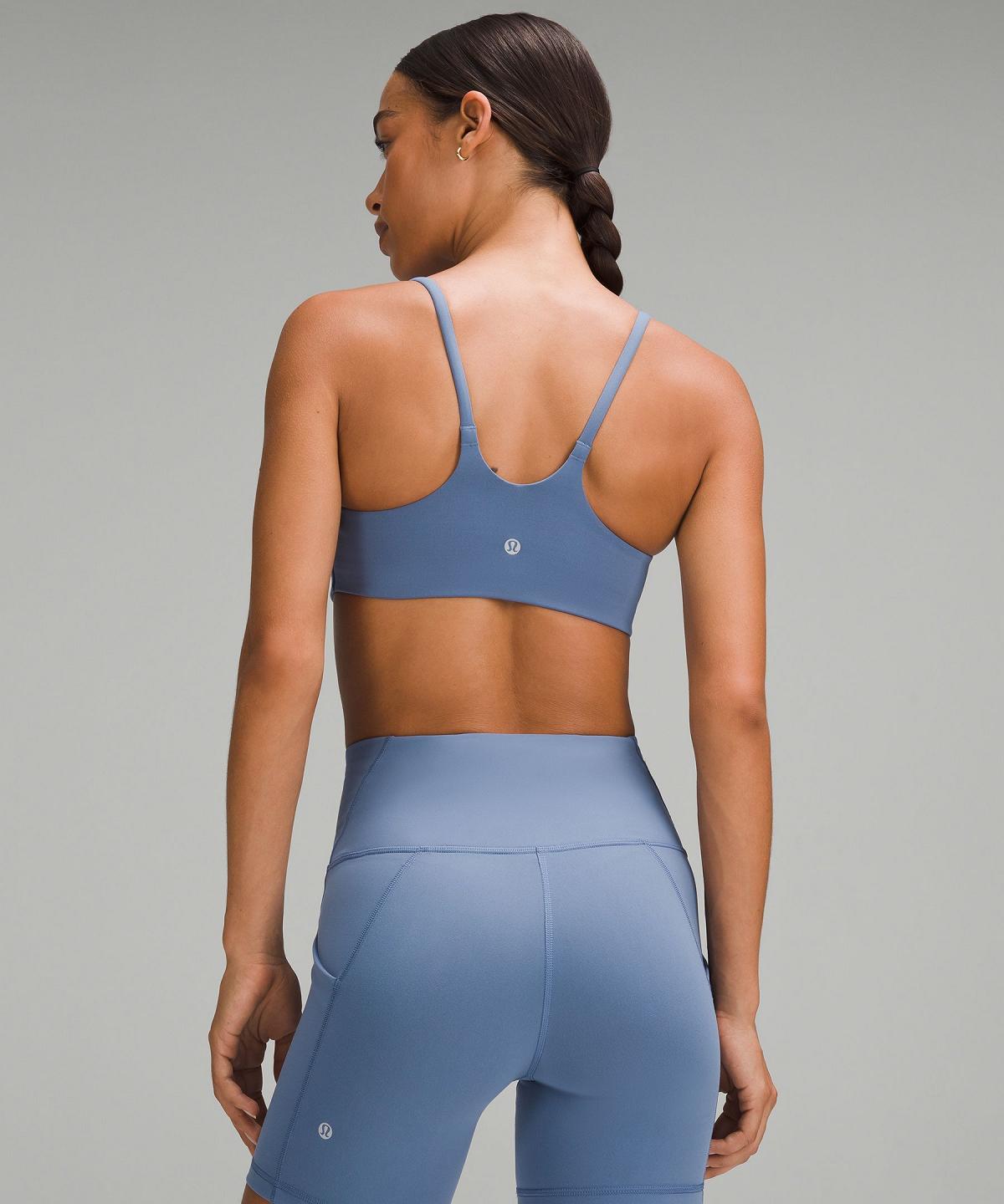 Reggiseno Sportivo Donna Lululemon Wunder Train Strappy Racer Blu | IT_LuLu86475