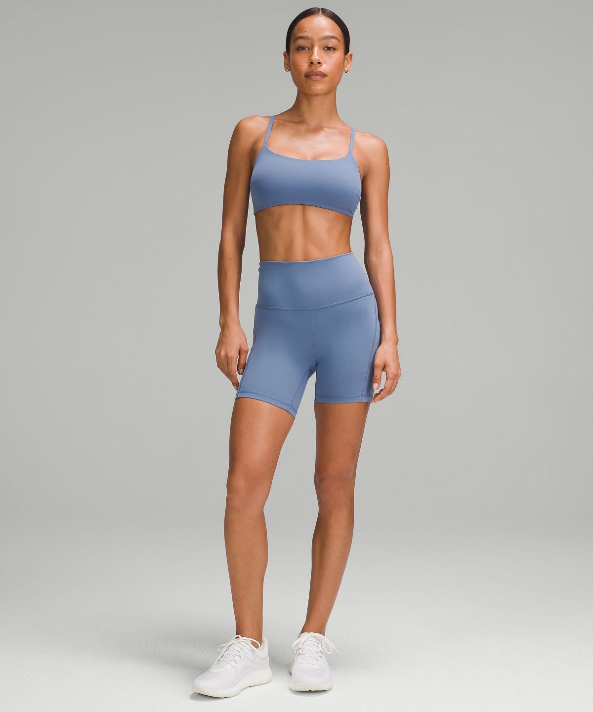 Reggiseno Sportivo Donna Lululemon Wunder Train Strappy Racer Blu | IT_LuLu86475