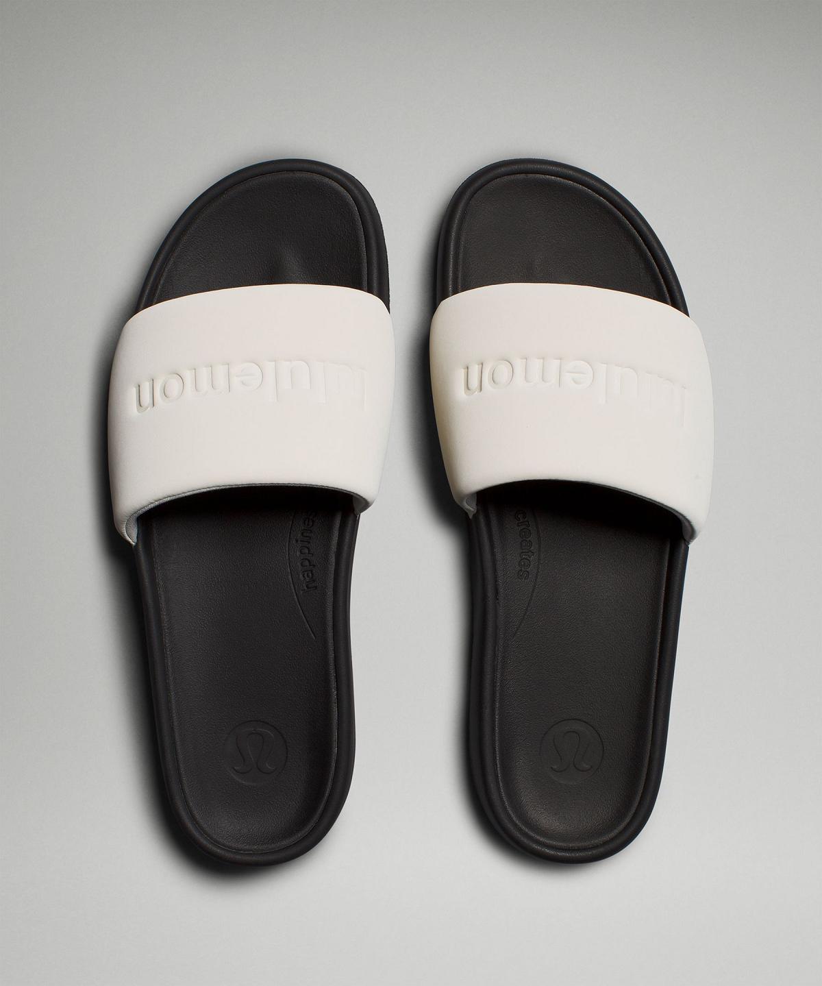 Scarpe Uomo Lululemon Restfeel Slide Bianche Nere | IT_LuLu50820