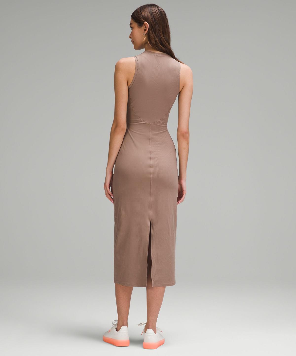 Vestito Donna Lululemon All Aligned Ribbed Midi Marroni | IT_LuLu19354