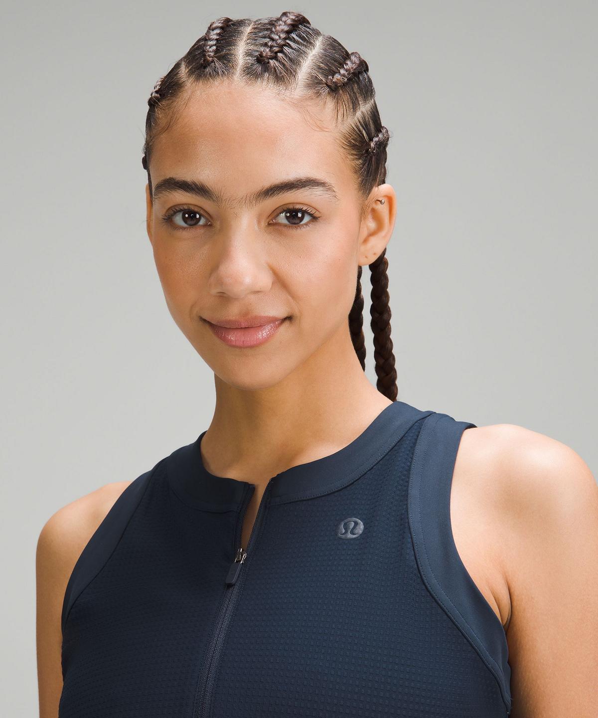 Vestito Donna Lululemon Grid-Texture Sleeveless Linerless Tennis Blu Marino | IT_LuLu14819