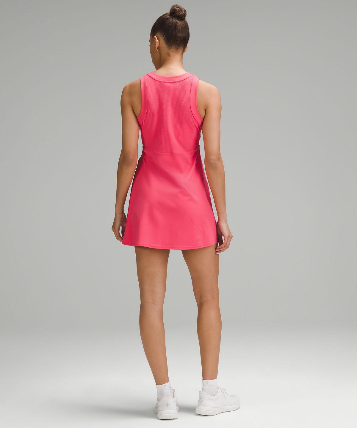 Vestito Donna Lululemon Grid-Texture Sleeveless Tennis Rosa | IT_LuLu38669